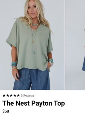 Three Bird Nest - Sage Green V-Neck